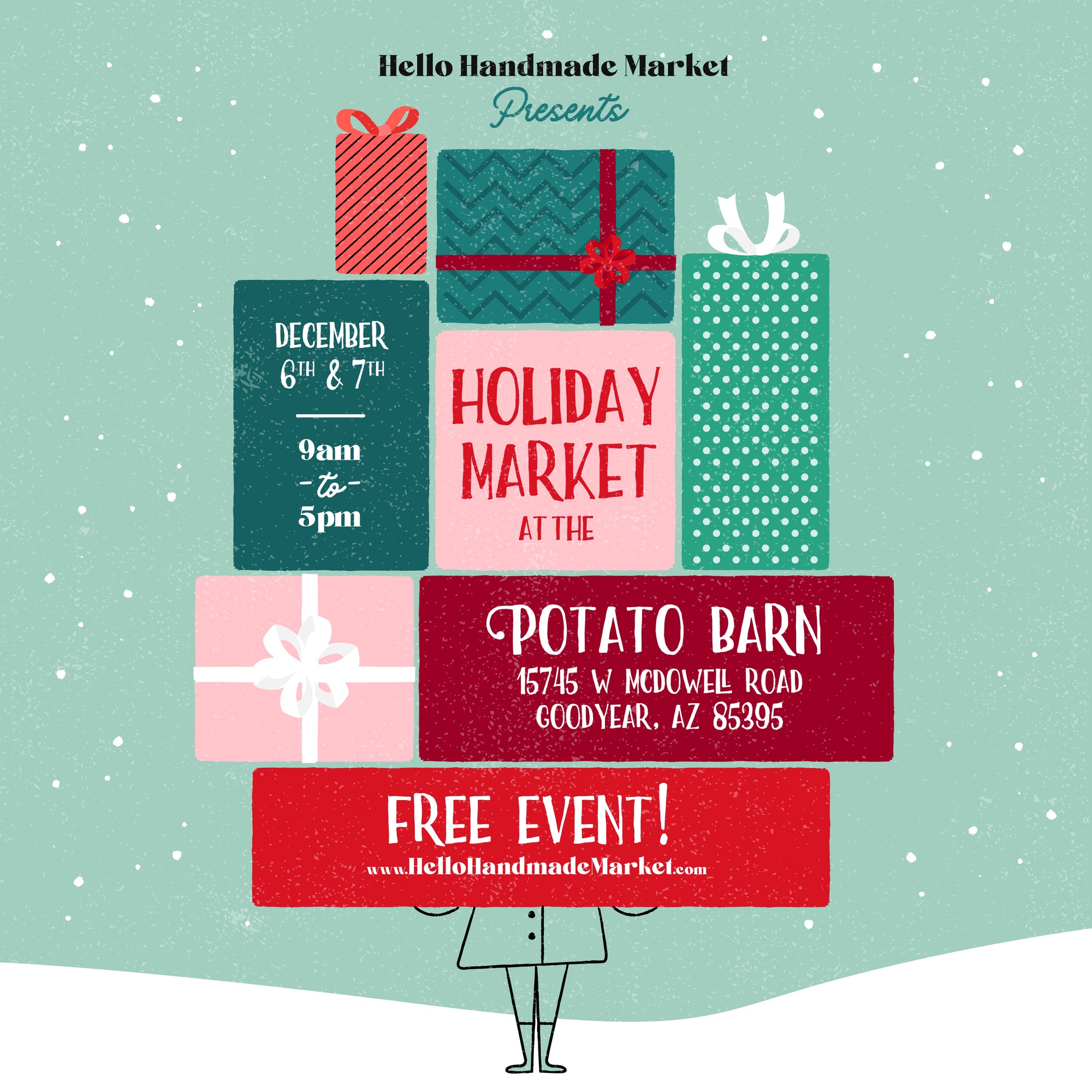 Be a Vendor at our Holiday Market at Potato Barn in Goodyear
