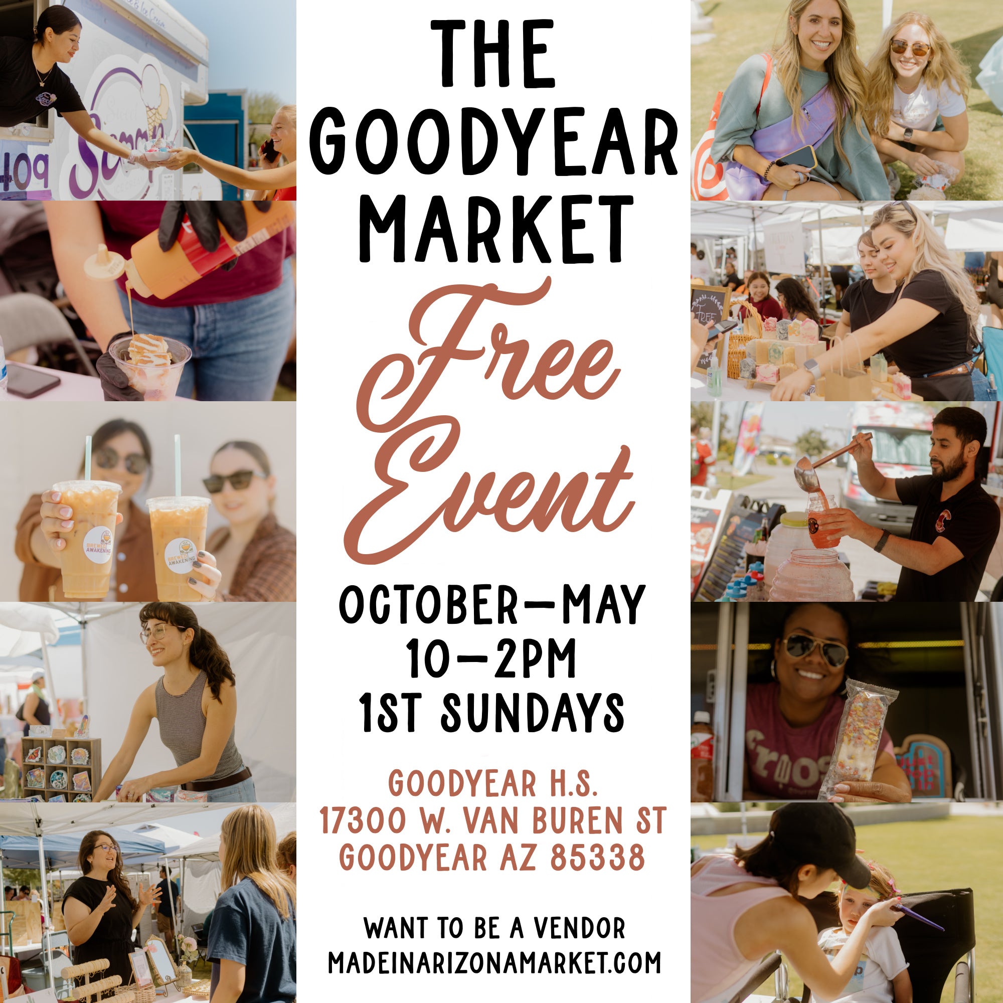Be a Vendor at The Goodyear Market on October 4, 2026 for the Made in Arizona Market at the Goodyear High School